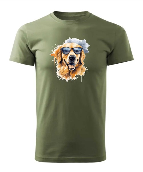 Golden Retriever w okularach