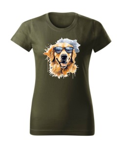 Golden Retriever w okularach