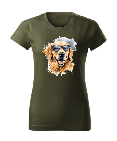 Golden Retriever w okularach