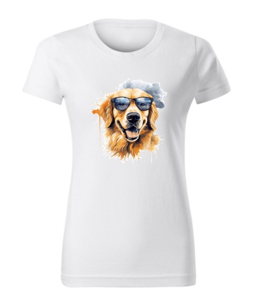 Golden Retriever w okularach