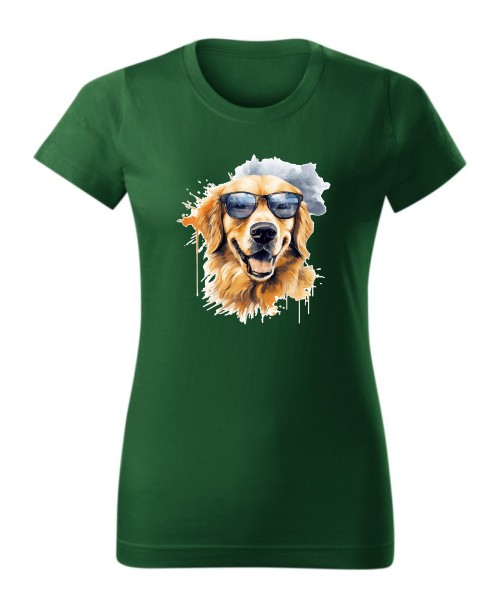 Golden Retriever w okularach