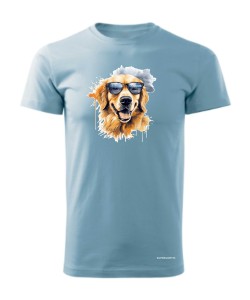 Golden Retriever w okularach