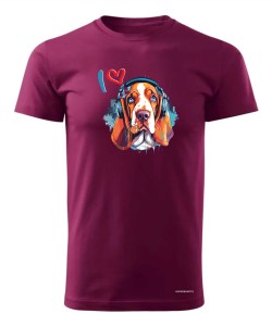 Basset w słuchawkach