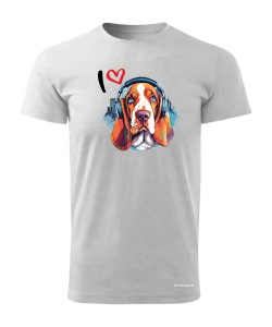 Basset w słuchawkach