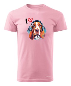 Basset w słuchawkach
