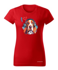 Basset w słuchawkach