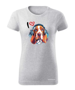 Basset w słuchawkach