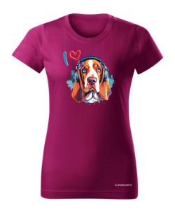 Basset w słuchawkach