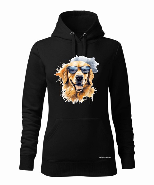 Golden Retriever w okularach
