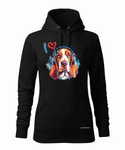 Basset w słuchawkach