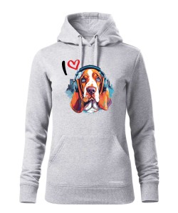 Basset w słuchawkach