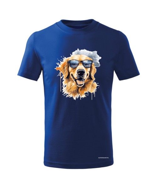 Golden Retriever w okularach