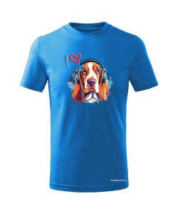 Basset w słuchawkach